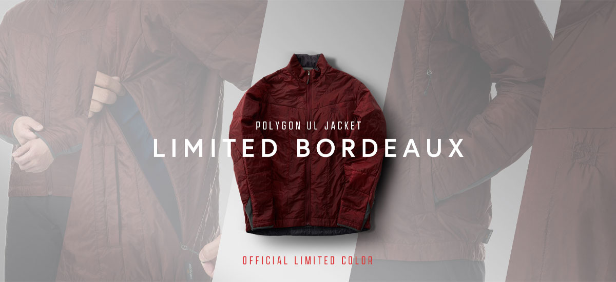 ポリゴンUL：BRAND STORE限定カラー ボルドーの着用イメージ
