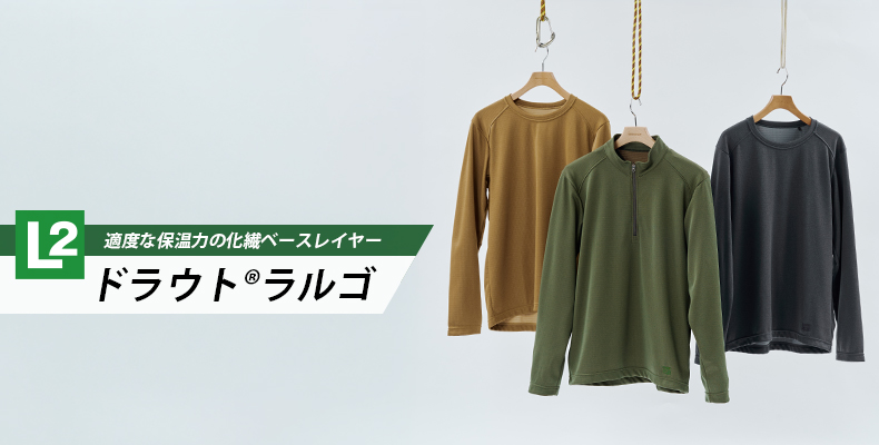 ドラウトラルゴ：適度な保温力の化繊ベースレイヤー